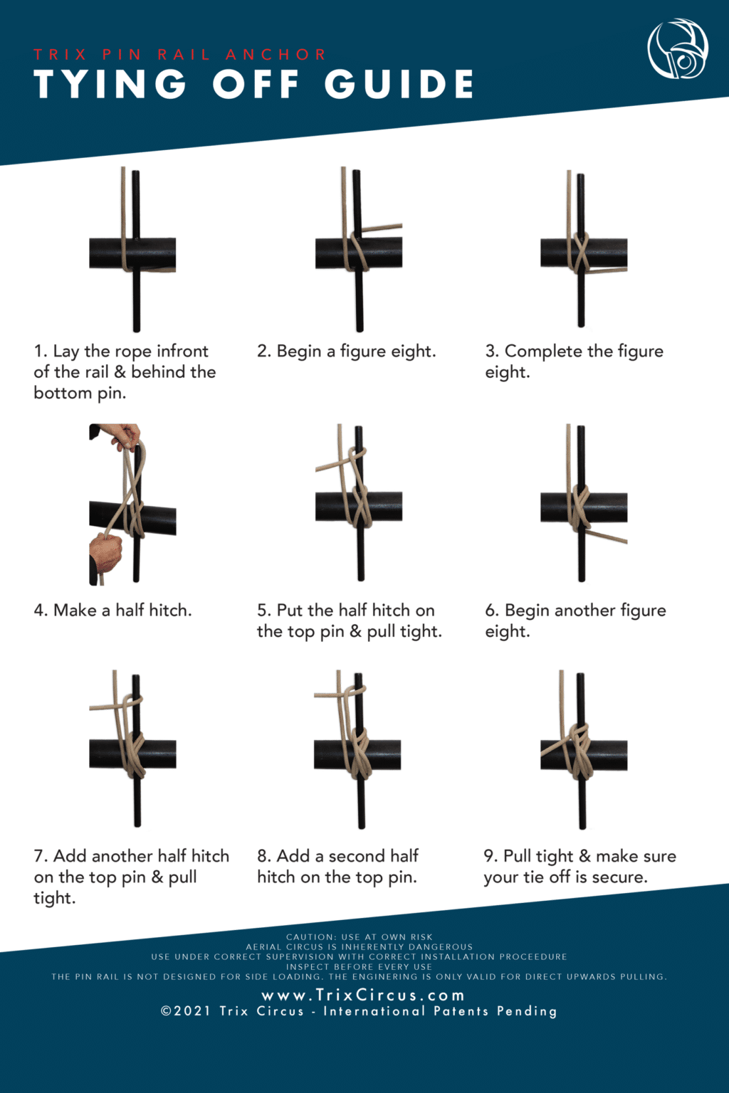 Engineer Certified Aerial Rescue and Anchorage Pin Rail Trix Circus